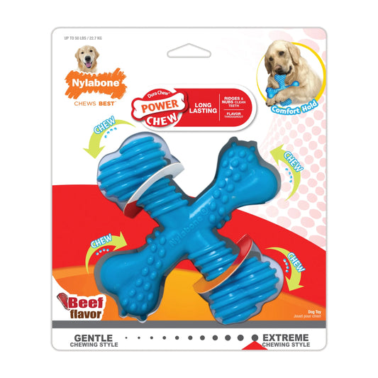 Power Chew Comfort Hold X Bone Dog Toy Beef Small/Regular - up to 25 Ibs. (1 Count)