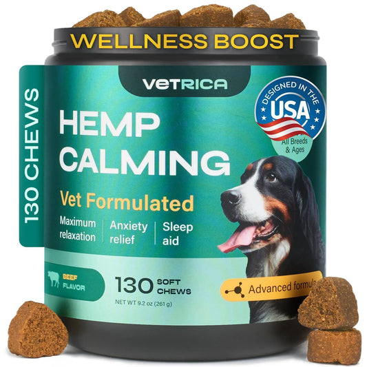 Calming Chews for Dogs Anxiety Relief Hemp Calming Chews for Dogs With